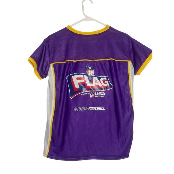 NFL Youth X-Large Vikings Reversible Flag Football Jersey Purple & Gray - Picture 3 of 12